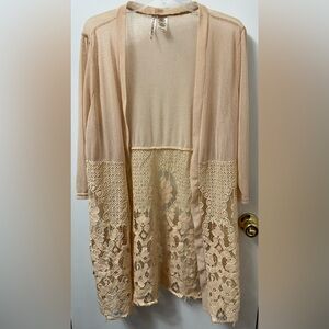 Elegant Lace Cardigan - Cream